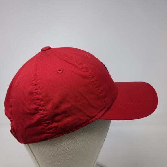 American Needle Strapback Hat Red One Size Adjustable Outdoor Vent Holes - Picture 5 of 10